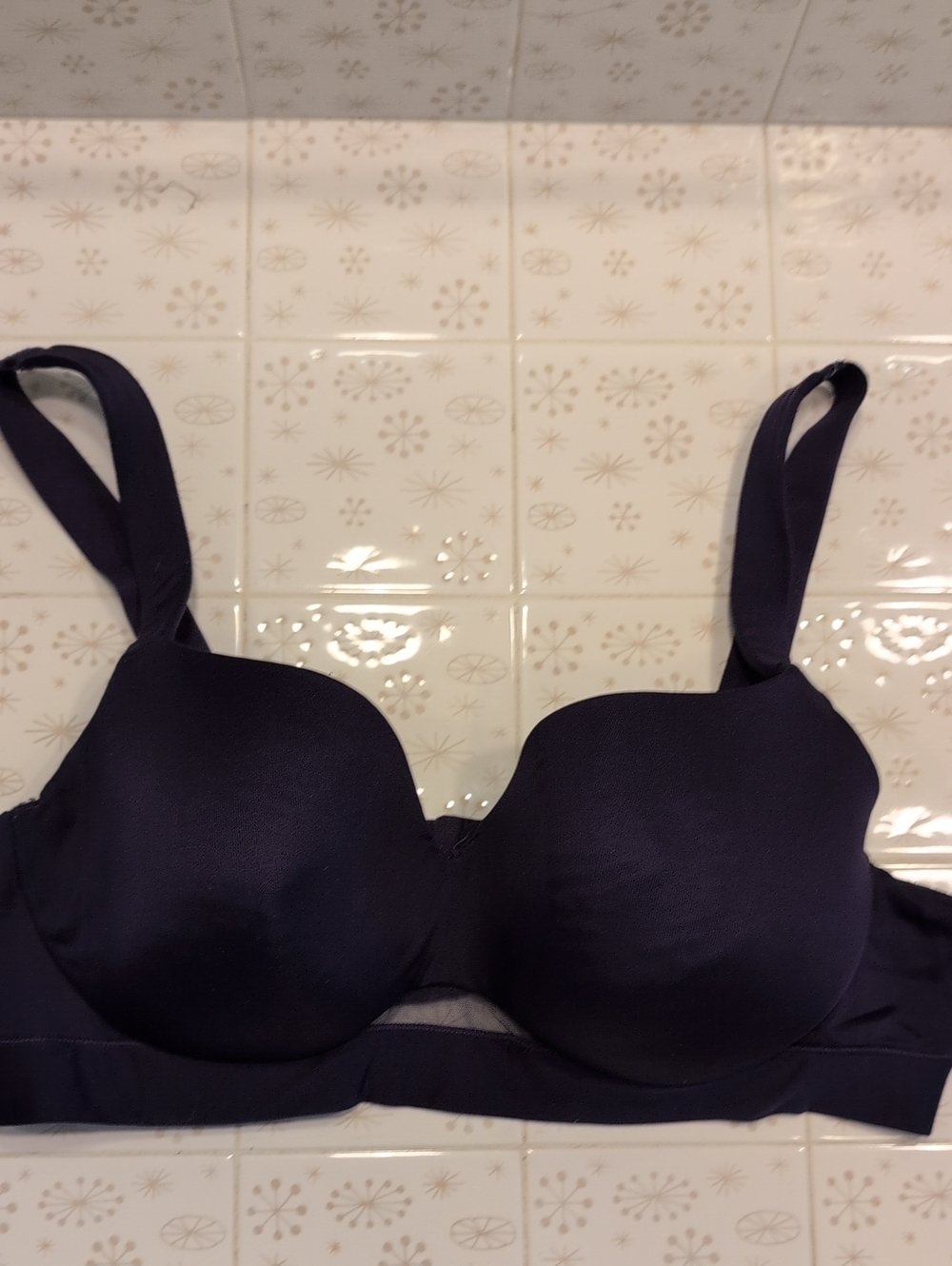 Cacique Navy Padded Smooth-Cup Bra